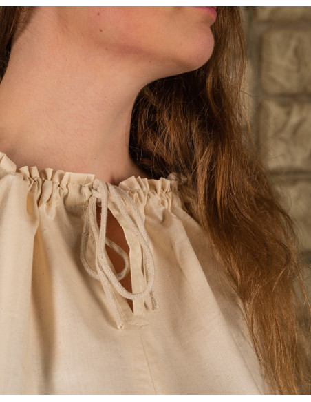 Middeleeuwse blouse in naturel wit...