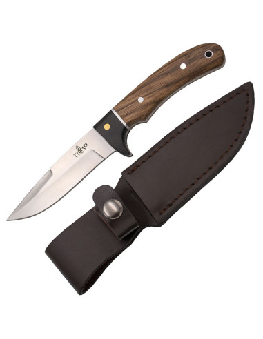 Cuchillo Caza Mango olivo. Total: 26 cm