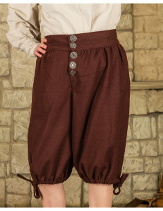 Pantalones pirata en lana modelo Tilly, marrones