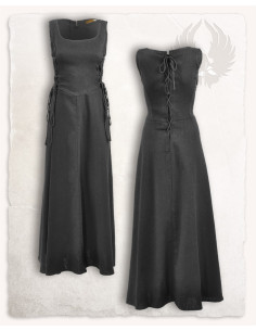 Vestido medieval modelo Uma, color negro