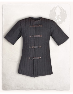 Sort kortærmet middelaldergambeson model Gustav