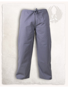 Mittelalterliche Hose aus grauer Baumwolle, Modell Kasimir 2