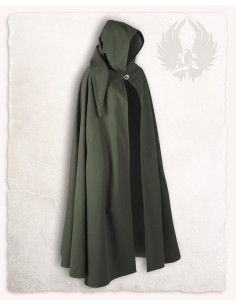 Capa medieval de algodón modelo Gora, color verde