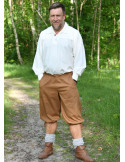 Caprihose mit Schnürsenkeln Modell Jonte, hellbraune Farbe