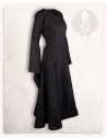 Vestido medieval de dama Leonora, algodón negro