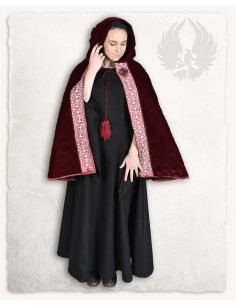 Vestido medieval de dama Leonora, algodón negro 2