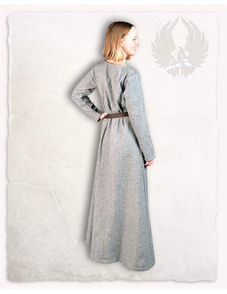 Vestido medieval en lana gris modelo...