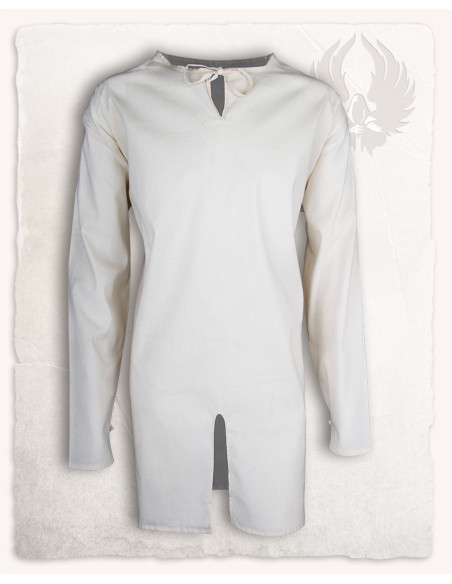 Middeleeuwse tuniek in creme katoen...