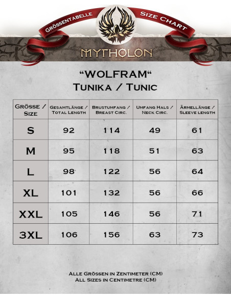 Middeleeuwse tuniek in zwart katoenen...