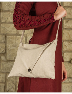 Bolsa de hombro medieval modelo Helbig, color crema