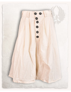 Weite cremefarbene Baumwollhose, Modell Matey 2