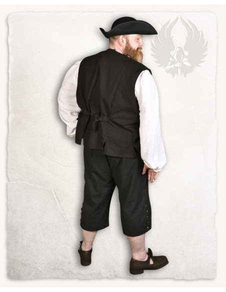 Schwarze Piratenhose aus Baumwolle,...