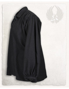 Camisa medieval de lazos modelo Jonathan, color negro 2