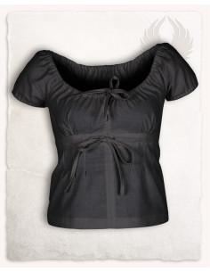 Mittelalterbluse Modell Claudia, schwarze Farbe