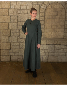 Middeleeuwse jurk model Jovina, groene kleur
