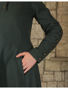 Mittelalterliches Kleid Modell Jovina, grüne Farbe 2