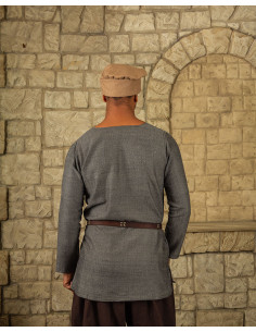 Viking tuniek visgraatpatroon model Tronde, grijs 2
