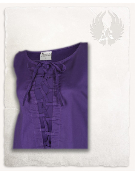 Vestido medieval morado modelo Leandra