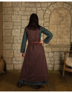 Jurkmodel in schortstijl Lientje, kleur bruin 2