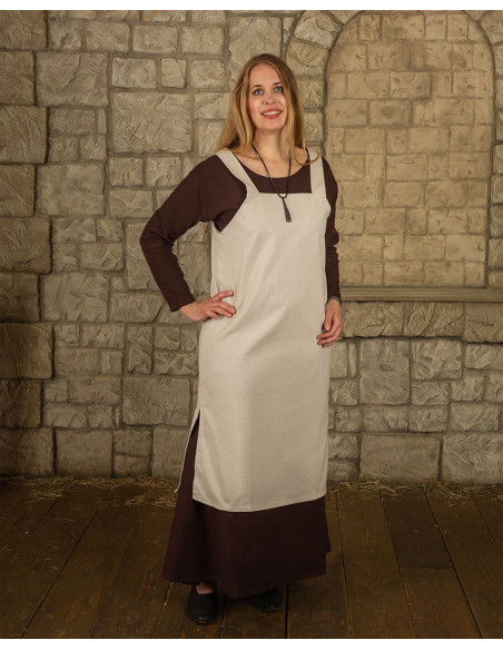 Boerenschort model Esther, creme kleur