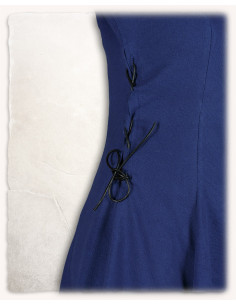 Middeleeuwse jurk in premium katoen model Lenora, blauw 2