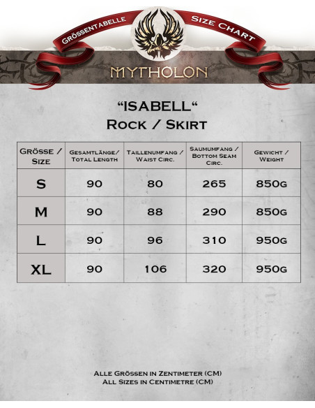 Tofarvet middelalderskørt Isabell... Tofarvet middelalderskørt Isabell...