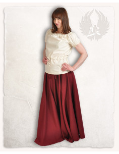 Middeleeuwse crèmekleurige blouse model Carmen