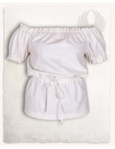 Blusa medieval color crema modelo Carmen 2