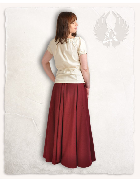Blusa medieval color crema modelo Carmen
