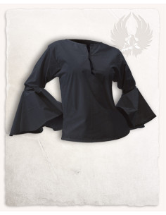 Middelalder bluse kvinde Felice - sort farve 2