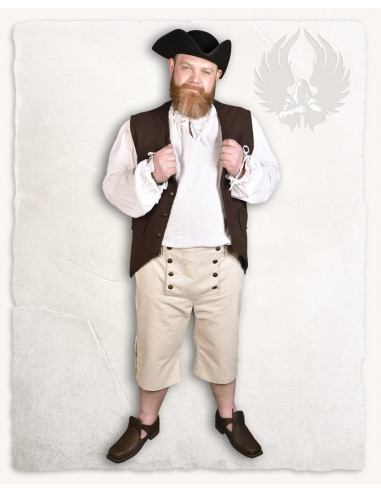 Pantalones pirata algodón crema modelo Franklin