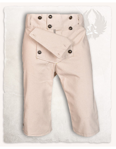 Pantalones pirata algodón crema modelo Franklin