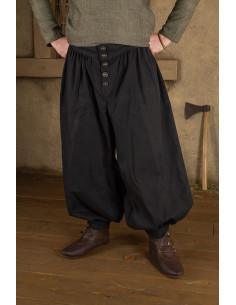 Wijde broek model Ataman - zwart