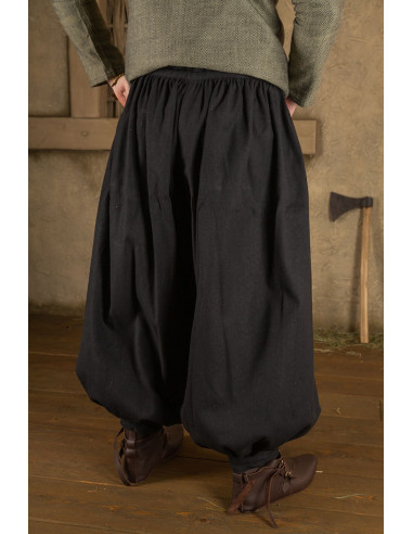 Wijde broek model Ataman - zwart