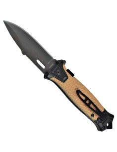 Navaja de campo asistida empuñadura marrón (total 23 cm.) 2