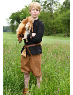 Jonte model capribroek met veters voor jongens, lichtbruin