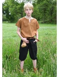 Pantalones pirata cordones modelo Jonte para niños, negro