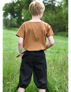 Pantalones pirata cordones modelo Jonte para niños, negro 2