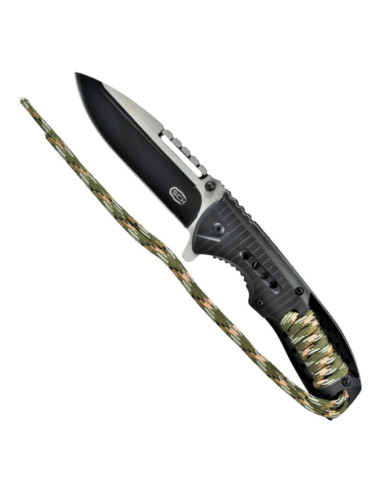 Taktisk knivskaft grøn camo-snor (i alt 21,5 cm.)