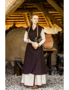 Gerlin model justerbar kjole, brun farve