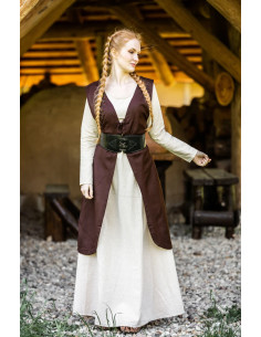 Sobrevesta medieval modelo Brisella, color marrón