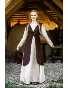 Sobrevesta medieval modelo Brisella, color marrón 2