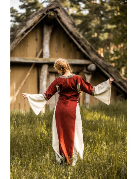 Middelalder kjole kvinde fest model...