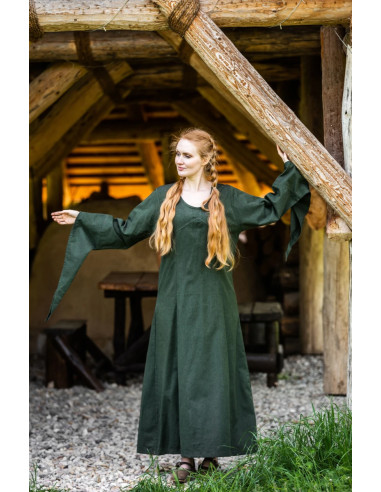 Middelalderlig kjole model Marian, grøn