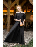 Vestido medieval modelo Melisande, negro