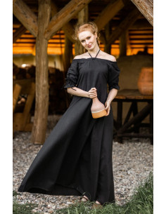 Middelalderlig kjole model Melisande, sort