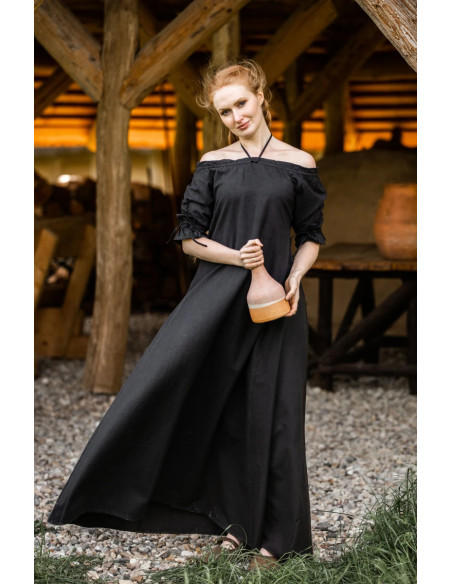 Vestido medieval modelo Melisande, negro