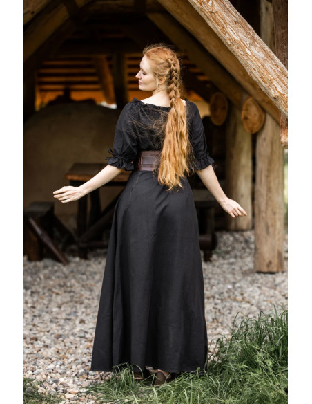 Vestido medieval modelo Melisande, negro