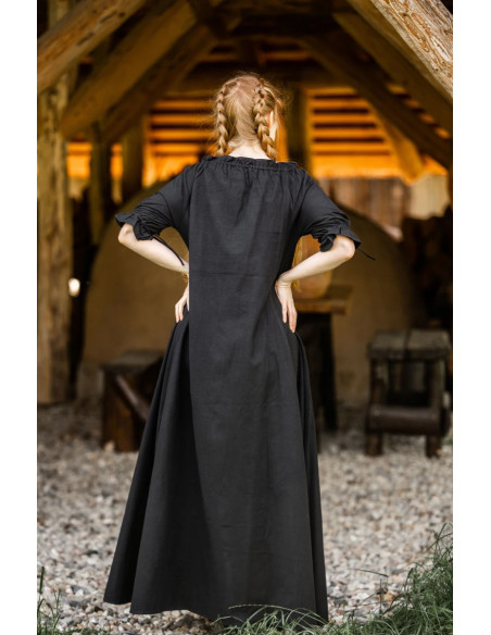 Vestido medieval modelo Melisande, negro