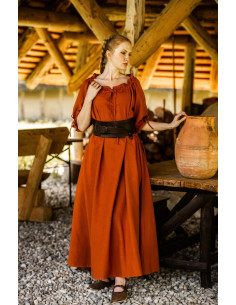 Vestido medieval modelo Melisande, color óxido